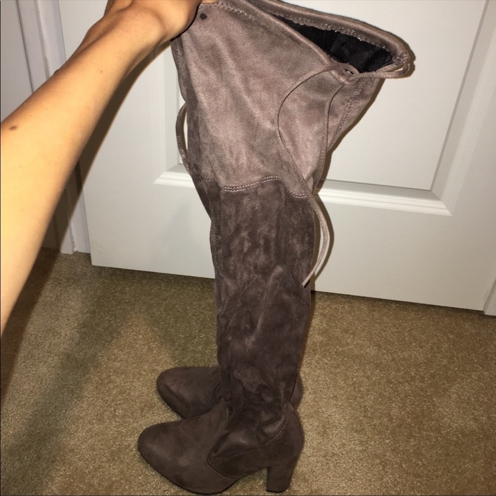 Tan/Suede Thigh High Boots